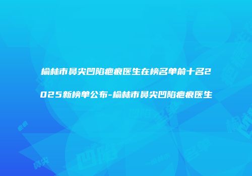 榆林市鼻尖凹陷疤痕医生在榜名单前十名2025新榜单公布-榆林市鼻尖凹陷疤痕医生