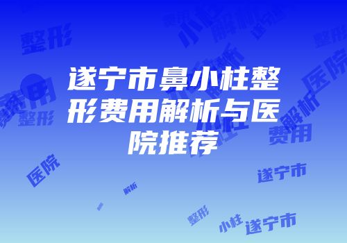 遂宁市鼻小柱整形费用解析与医院推荐