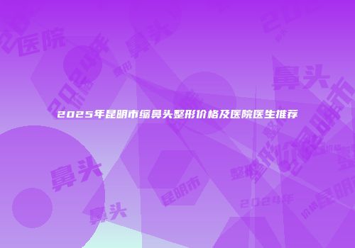 2025年昆明市缩鼻头整形价格及医院医生推荐