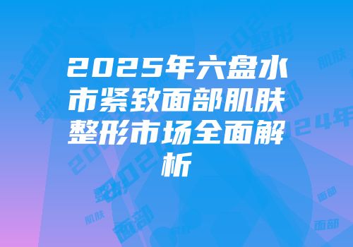 2025年六盘水市紧致面部肌肤整形市场全面解析