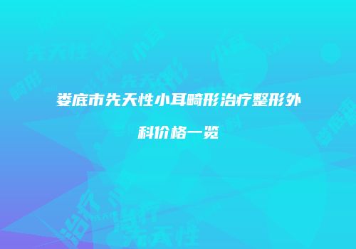 娄底市先天性小耳畸形治疗整形外科价格一览