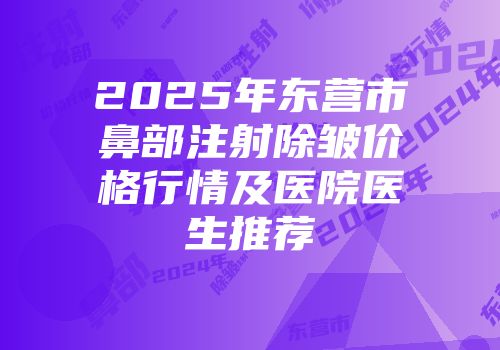 2025年东营市鼻部注射除皱价格行情及医院医生推荐