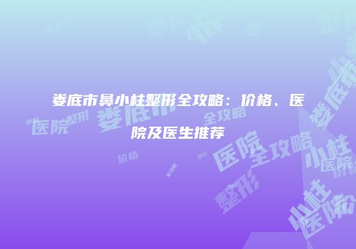 娄底市鼻小柱整形全攻略：价格、医院及医生推荐
