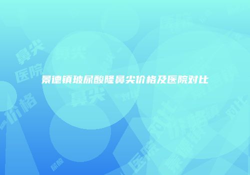 景德镇玻尿酸隆鼻尖价格及医院对比