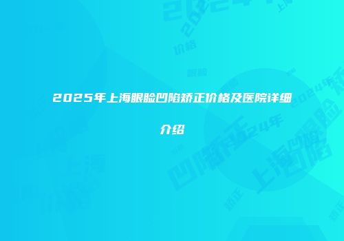 2025年上海眼睑凹陷矫正价格及医院详细介绍