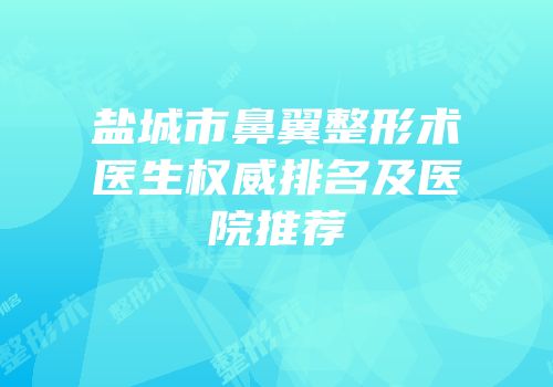 盐城市鼻翼整形术医生权威排名及医院推荐