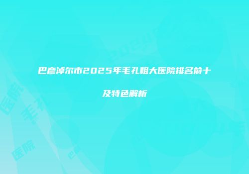 巴彦淖尔市2025年毛孔粗大医院排名前十及特色解析