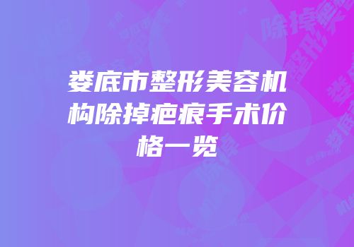 娄底市整形美容机构除掉疤痕手术价格一览
