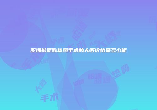 昭通玻尿酸垫鼻手术的大概价格是多少呢