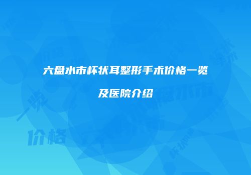 六盘水市杯状耳整形手术价格一览及医院介绍