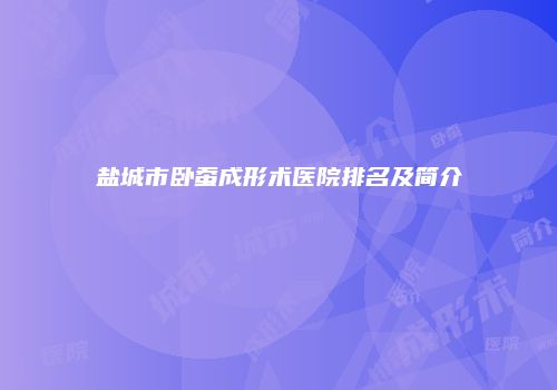 盐城市卧蚕成形术医院排名及简介