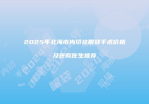 2025年北海市内切祛眼袋手术价格及医院医生推荐