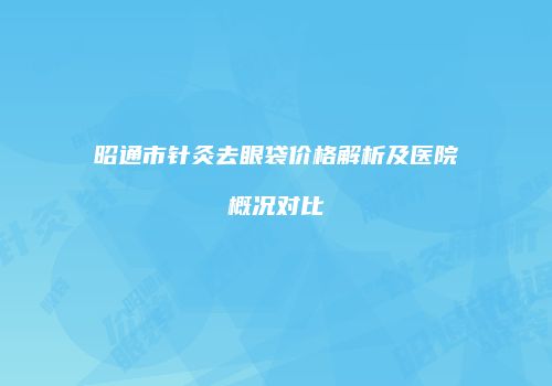 昭通市针灸去眼袋价格解析及医院概况对比