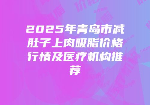 2025年青岛市减肚子上肉吸脂价格行情及医疗机构推荐