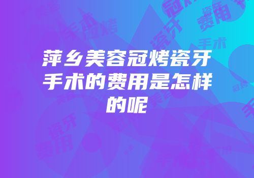 萍乡美容冠烤瓷牙手术的费用是怎样的呢