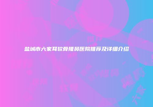 盐城市六家耳软骨隆鼻医院推荐及详细介绍