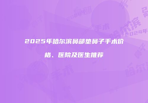 2025年哈尔滨鼻部垫鼻子手术价格、医院及医生推荐