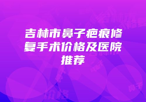 吉林市鼻子疤痕修复手术价格及医院推荐