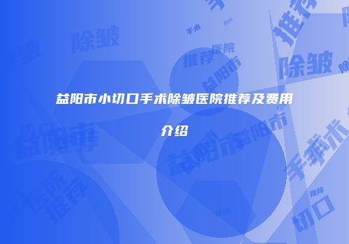 益阳市小切口手术除皱医院推荐及费用介绍