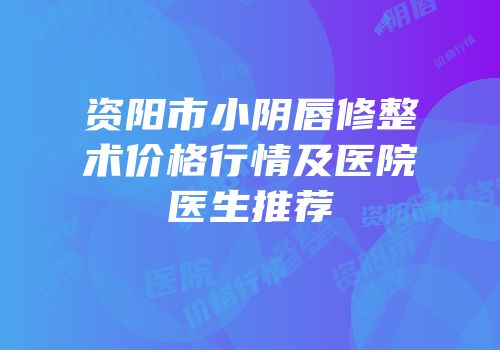 资阳市小阴唇修整术价格行情及医院医生推荐
