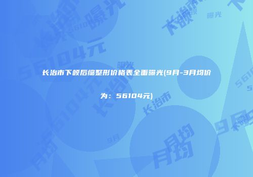 长治市下颌后缩整形价格表全面曝光(9月-3月均价为：56104元)