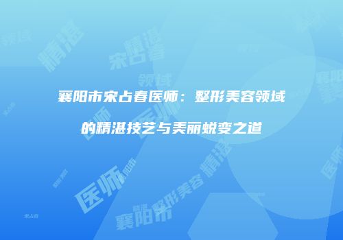 襄阳市宋占春医师：整形美容领域的精湛技艺与美丽蜕变之道