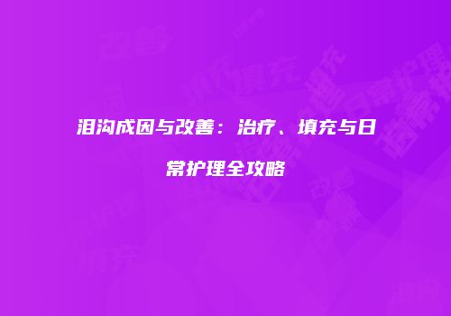 泪沟成因与改善：治疗、填充与日常护理全攻略