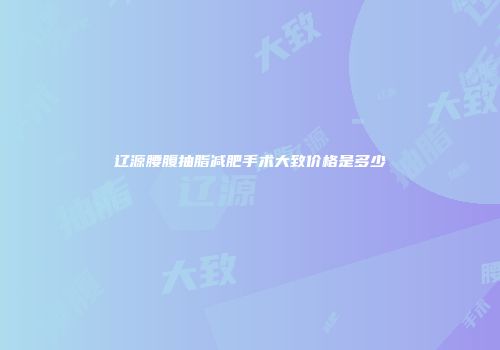 辽源腰腹抽脂减肥手术大致价格是多少