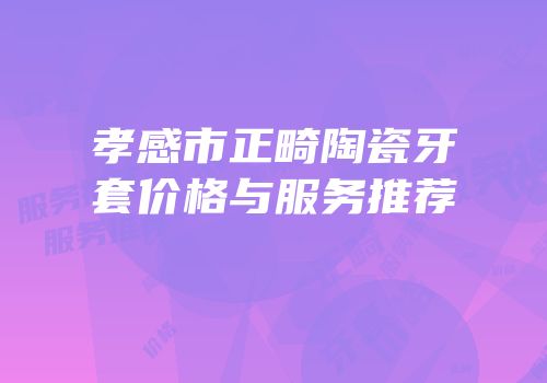 孝感市正畸陶瓷牙套价格与服务推荐
