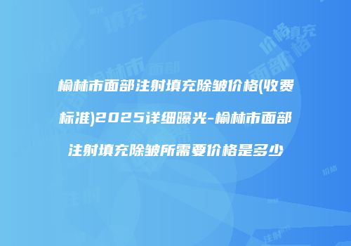 榆林市面部注射填充除皱价格(收费标准)2025详细曝光-榆林市面部注射填充除皱所需要价格是多少