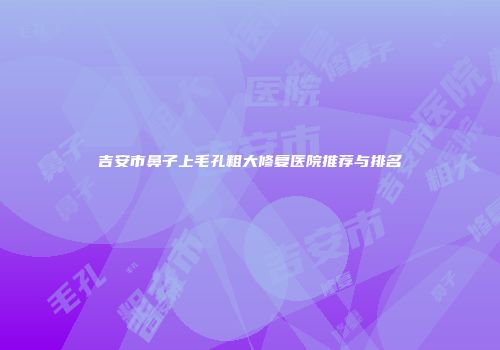 吉安市鼻子上毛孔粗大修复医院推荐与排名