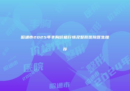 昭通市2025年丰胸价格行情及整形医院医生推荐