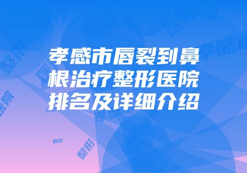 孝感市唇裂到鼻根治疗整形医院排名及详细介绍