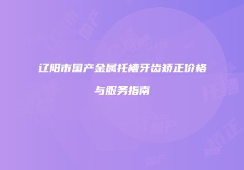 辽阳市国产金属托槽牙齿矫正价格与服务指南