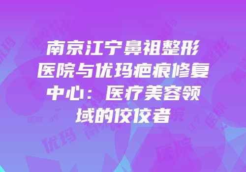 南京江宁鼻祖整形医院与优玛疤痕修复中心：医疗美容领域的佼佼者