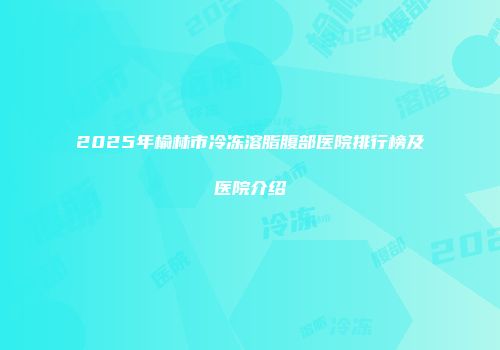 2025年榆林市冷冻溶脂腹部医院排行榜及医院介绍