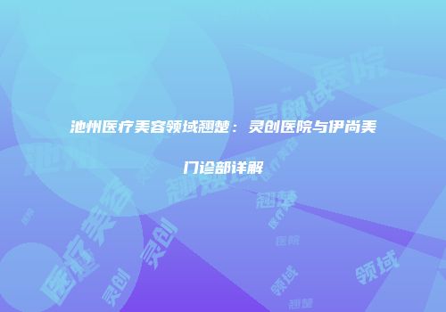 池州医疗美容领域翘楚：灵创医院与伊尚美门诊部详解