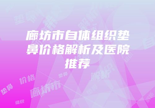廊坊市自体组织垫鼻价格解析及医院推荐