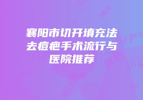襄阳市切开填充法去痘疤手术流行与医院推荐