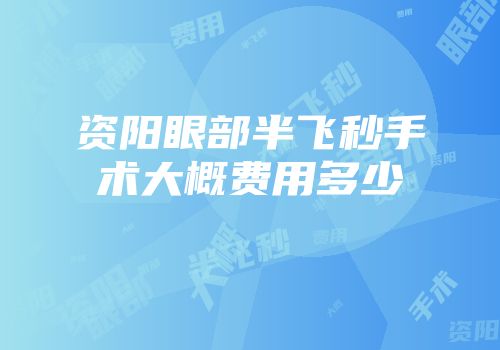 资阳眼部半飞秒手术大概费用多少