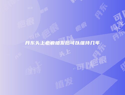 丹东头上疤痕植发后可以维持几年