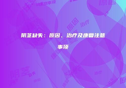 阴茎缺失：原因、治疗及康复注意事项