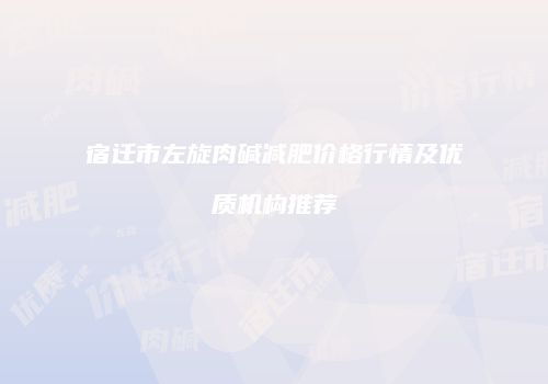 宿迁市左旋肉碱减肥价格行情及优质机构推荐