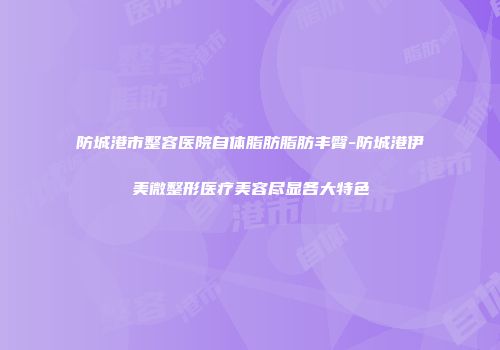 防城港市整容医院自体脂肪脂肪丰臀-防城港伊美微整形医疗美容尽显各大特色