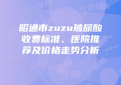 昭通市zuzu玻尿酸收费标准、医院推荐及价格走势分析