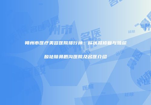 朔州市医疗美容医院排行榜：杯状耳修复与玻尿酸祛除鼻唇沟医院及名医介绍