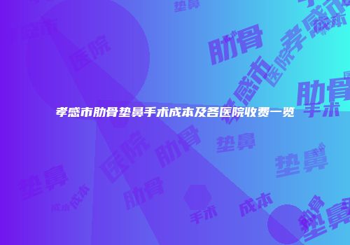 孝感市肋骨垫鼻手术成本及各医院收费一览