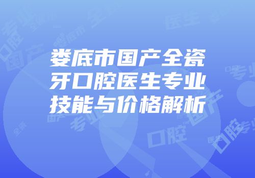 娄底市国产全瓷牙口腔医生专业技能与价格解析
