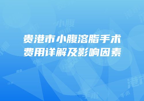 贵港市小腹溶脂手术费用详解及影响因素