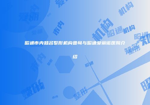 昭通市内知名整形机构鲁甸与昭通爱丽诺医院介绍